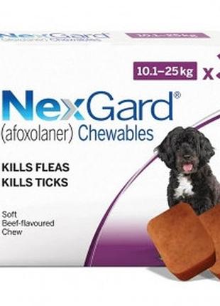 Nexgard (нексгард) - таблетки для собак від бліх і кліщів l 10 - 25кг 1 таблетка