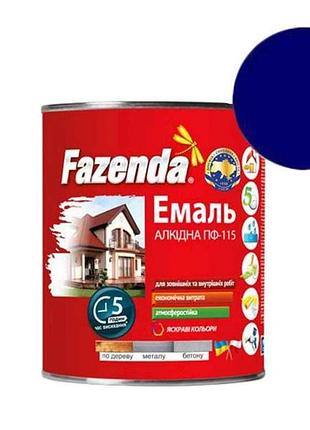 Эмаль алкидная пф-115 синий 2,8кг тм fazenda