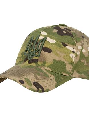 Бейсболка тактическая с тризубом ripstop, multicam, 58, vik-tailor