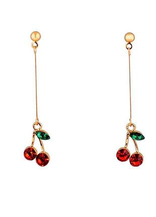 Дитячі сережки "fashion черешні" t24627 червоні