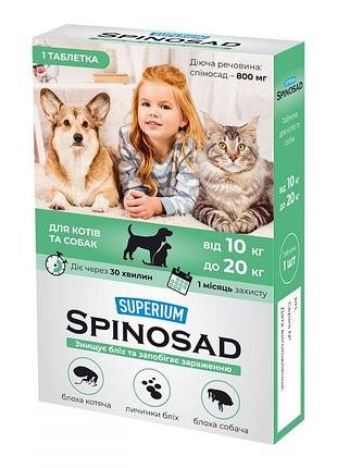 Spinosad таблетка від бліх для кішок і собак collar 10-20 кг