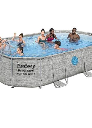 Бассейн каркасный bestway 56946k (488-305-107см), 10949 л