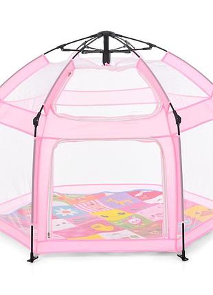 Дитячий манеж mr 1512 powder pink 146×127×110 см