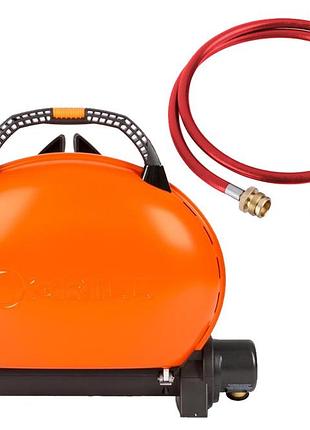 Комплект портативний переносний газовий гриль o-grill 500, помаранчевий + шланг в подарунок! код: 011675