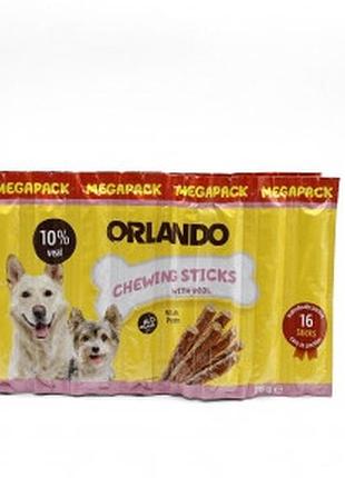 Палички orlando dog megapack з рожевими телятиною, 11 г