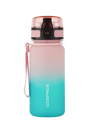 Бутылка для воды uzspace 3034(pink-blue) 350 мл, розовато-голубая