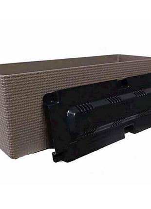 Балконный горшок для цветов канна 40 с вставкой арт.bp40sh 39*14*14см шаде тм мм-пласт