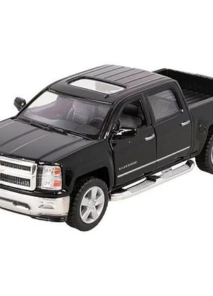 Колекційна машинка "chevrolet silverado 2014" kt5381w(black) масштаб 1:42