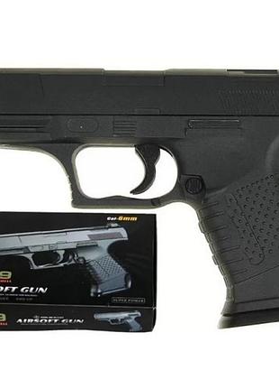 Дитячий пістолет на кульках "walther p99" galaxy g19 метал, чорний