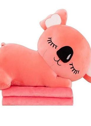 Детская мягкая игрушка "коала" l1129(pink) игрушка с пледом, размер 50 см