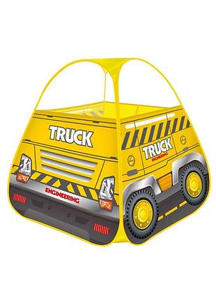 Детская палатка "пирамида-truck" mr 1116(yellow) размер 99х80х80 см