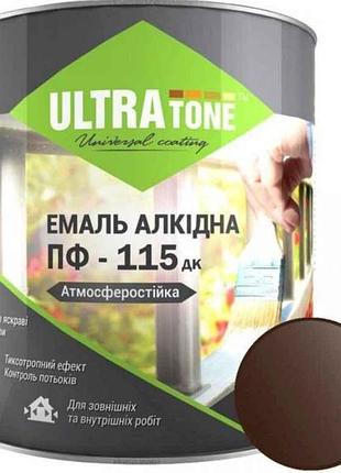 Эмаль алкидная пф-115 шоколадная 2,8кг тм ultra tone