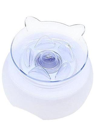 Підставка з мискою infinite future cat slow food одинарна, 18х18х9 см