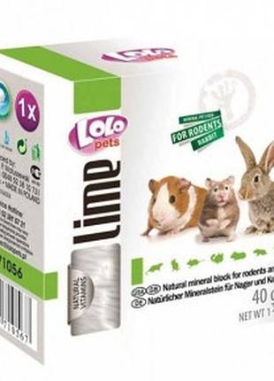 Кальцинированный минеральный камень для грызунов, lolo pets мел для грызунов натуральная m lolo pets