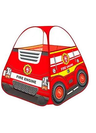 Детская палатка "пирамида-fire engine" mr 1116(red) размер 99х80х80 см