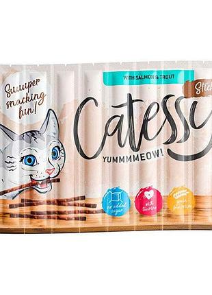 Палочки catessy для котов с лососем, 10 шт