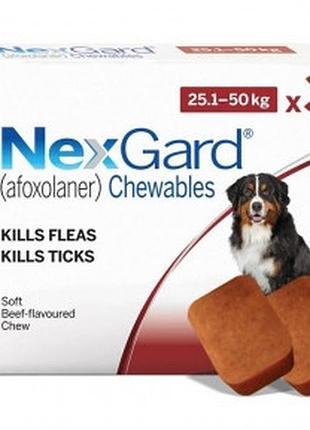Nexgard (нексгард) - таблетки для собак від бліх і кліщів xl 25-50кг 1 таблетка