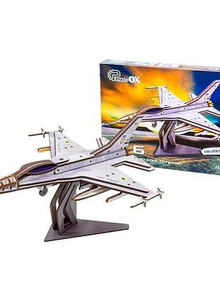 Деревянный 3d конструктор "f16" арт-26913, 79 деталей