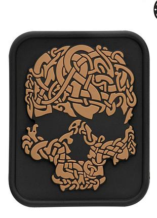 M-tac нашивка viking skull pvc black/coyote