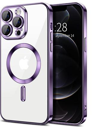 Чехол fiji chrome для apple iphone 12 pro max с magsafe и защитой камер purple