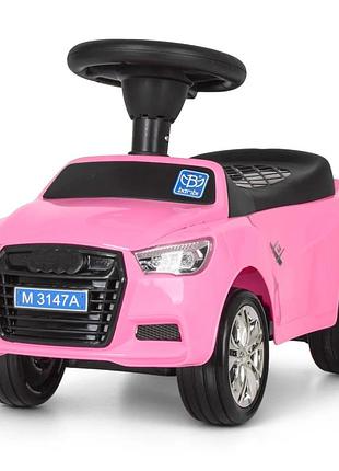 Каталка-толокар bambi m 3147a-8 розовый музыкальный