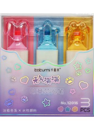 Набір фломастерів-печаток "мікс" 12016-3, 3 шт вид 2