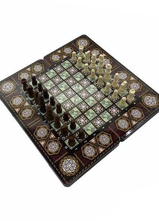 Набір настільних ігор "шахи 3 в 1" set3 ne-sp-set-14 нарди, шашки, 40х40 см