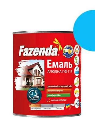 Эмаль алкидная пф-115 голубой 2,8кг тм fazenda