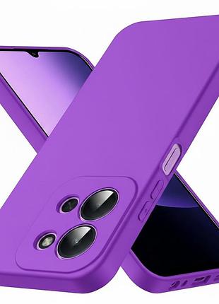 Чехол fiji full soft premium для xiaomi redmi 15c противоударный бампер с микрофиброй dark purple