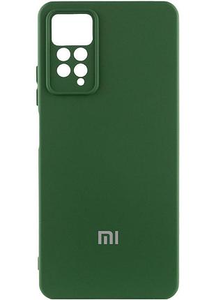 Чехол на xiaomi redmi note 11 pro 4g / xiaomi redmi note 12 pro 4g зеленый матовый с защитой камеры