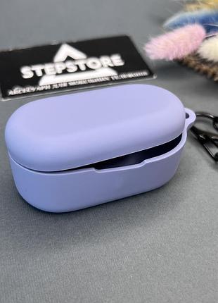 Чехол для наушников oppo enco buds 2 pro с карабином толстый противоударный 4. серо-голубой
