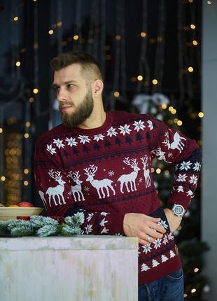 Мужские свитеры с оленями,красивые свитеры на подарок и для себя.3 фото