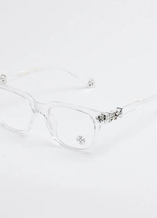Очки chrome hearts очки хром хартс черные лучшее качество с полным комплектом белый