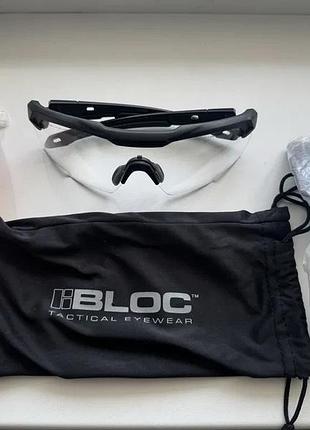 Тактичні захисні окуляри bloc зі змінними лінзами, чорні