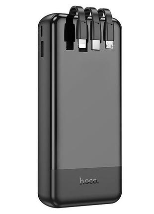Power bank hoco j114a 20000 mah с кабелями и дисплеем повербанк black