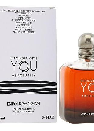 Giorgio armani emporio armani stronger with you absolutely tester (стронгер виз ю абсолютли) 100 ml/мл тестер