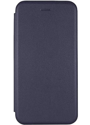 Кожаный чехол-книжка classy для samsung galaxy a10s темно-синий