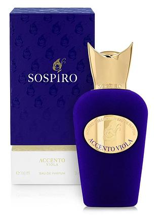 Духи унисекс sospiro perfumes accento viola (соспиро парфюм акценто виола) парфюмированная вода 100 ml/мл