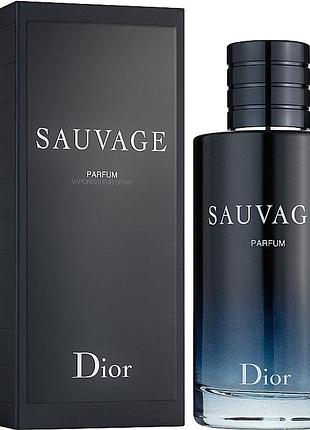 Мужские духи christian dior sauvage parfum (кристиан диор саваж парфюм) духи 200 ml/мл