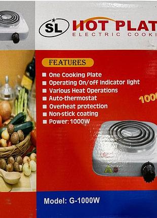 Электроплита hot plate g-1000w спиральная modern home style