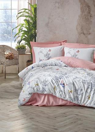Комплект постільної білизни cotton box maritime 160×220 morgan mavi