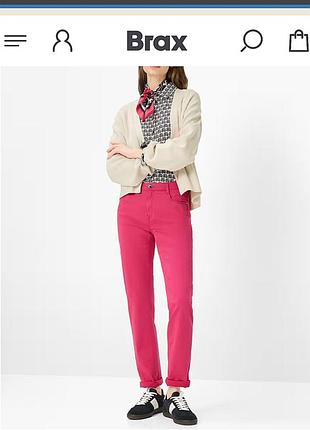 Джинсы brax mary sport straight leg прямые цветные sigarette jeans р.27 /32 + подарок