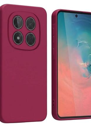 Чехол fiji full soft premium для poco x7 противоударный бампер с микрофиброй marsala