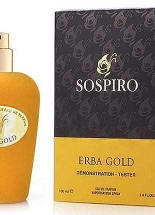 Парфуми унісекс sospiro perfumes erba gold tester (соспіро парфум ерба голд) парфумована вода 100 ml/мл тестер