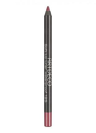 Карандаш для губ водостойкий artdeco soft lip liner waterproof 195 - ripe berry