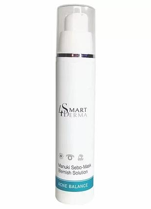 Мануки-маска для відновлення мікробіома та себорегуляції smart4derma manuki sebo-mask blemish solution 50 мл