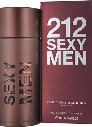 Мужские духи carolina herrera 212 sexy men (каролина эррера 212 секси мен) туалетная вода 100 ml/мл