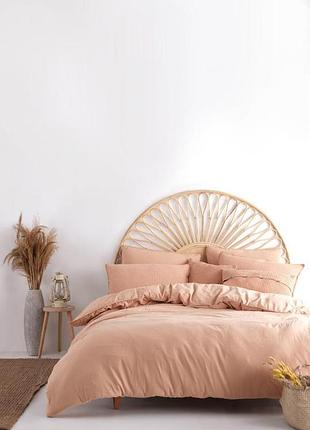 Постільна білизна limasso stonewashed ranforse 200 х 220 см toast