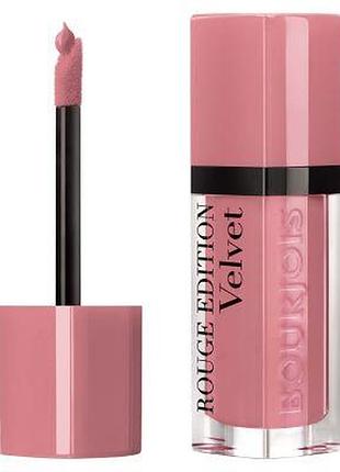 Жидкая матовая помада bourjois rouge edition velvet lipstick 10 - don’t pink of it