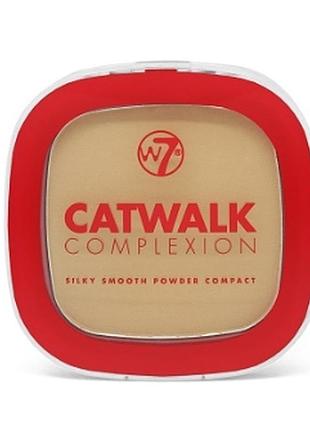 Компактная пудра для лица w7 catwalk complexion compact powder medium beige